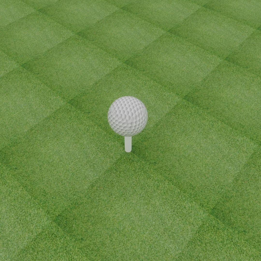 Golf Ball Low-poly 3D model_2