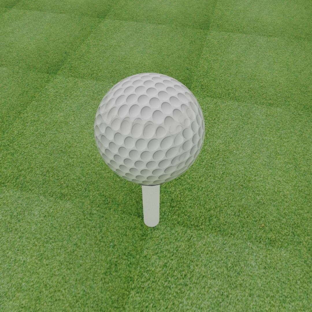 Golf Ball Low-poly 3D model_10