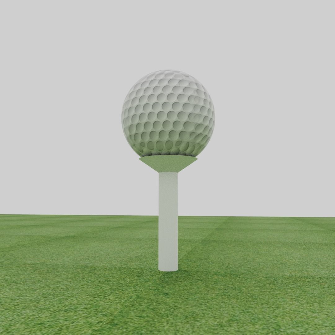 Golf Ball Low-poly 3D model_14
