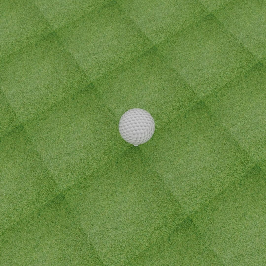 Golf Ball Low-poly 3D model_12