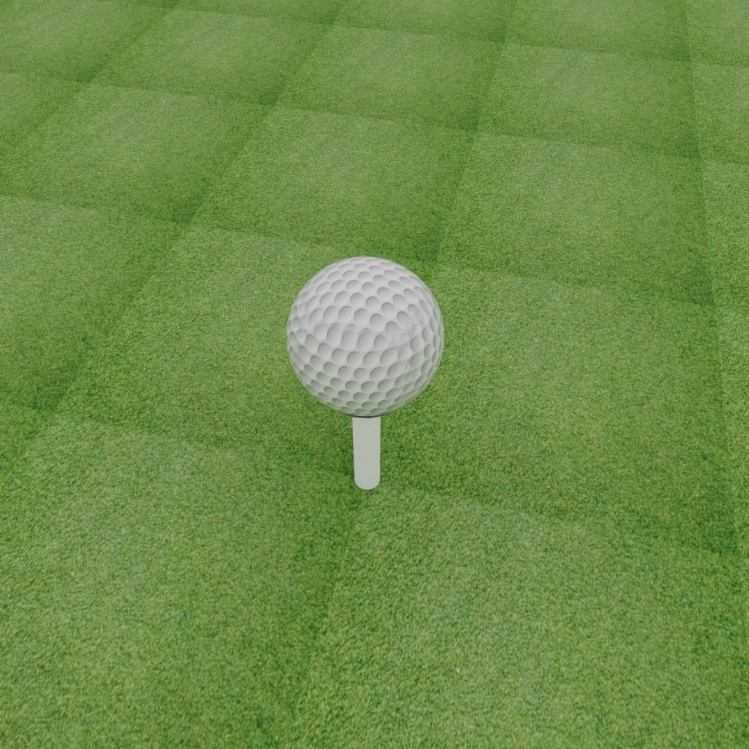 Golf Ball Low-poly 3D model_9