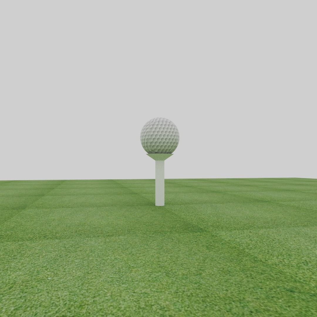 Golf Ball Low-poly 3D model_5