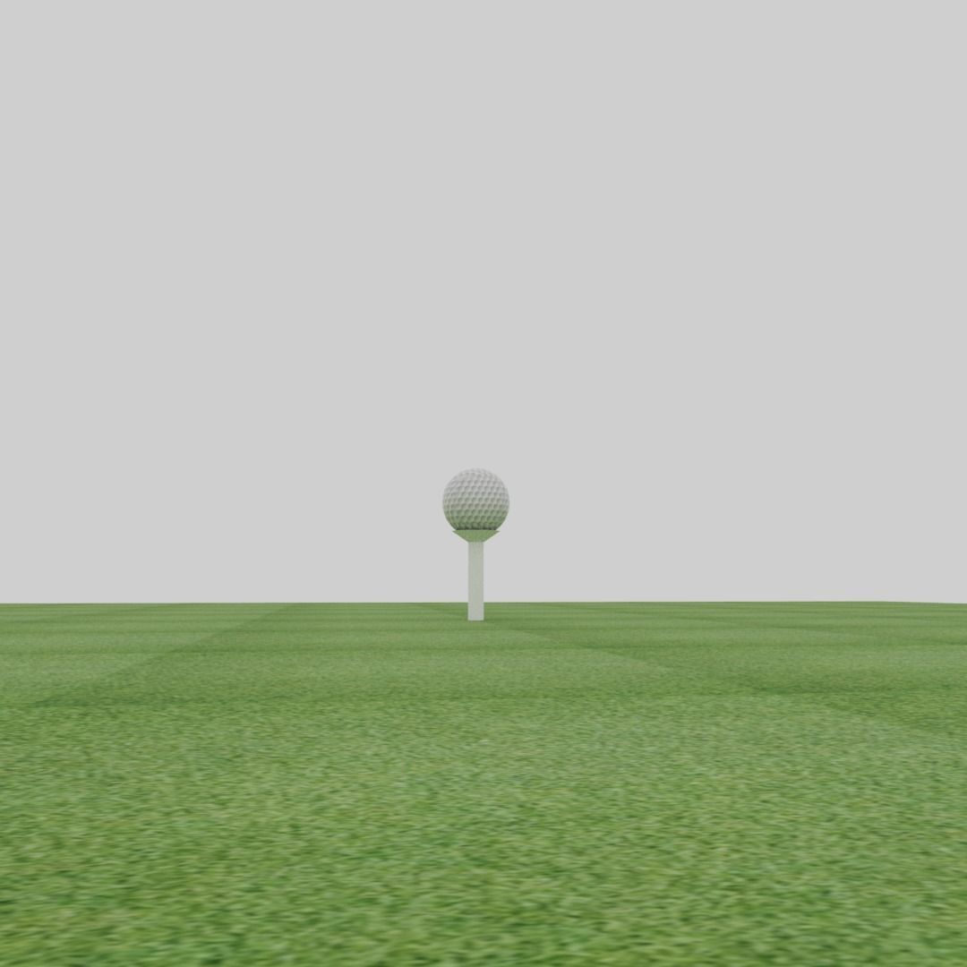Golf Ball Low-poly 3D model_7