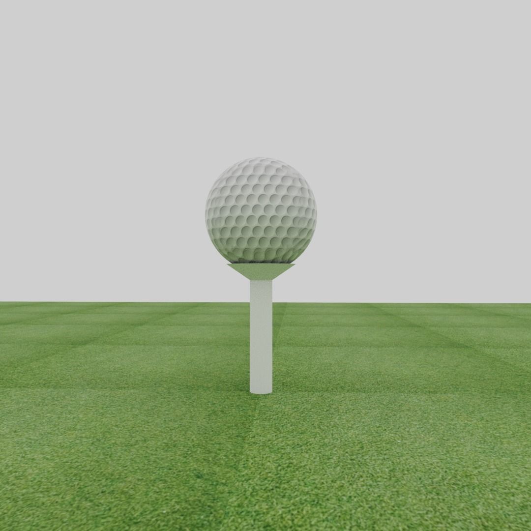 Golf Ball Low-poly 3D model_8