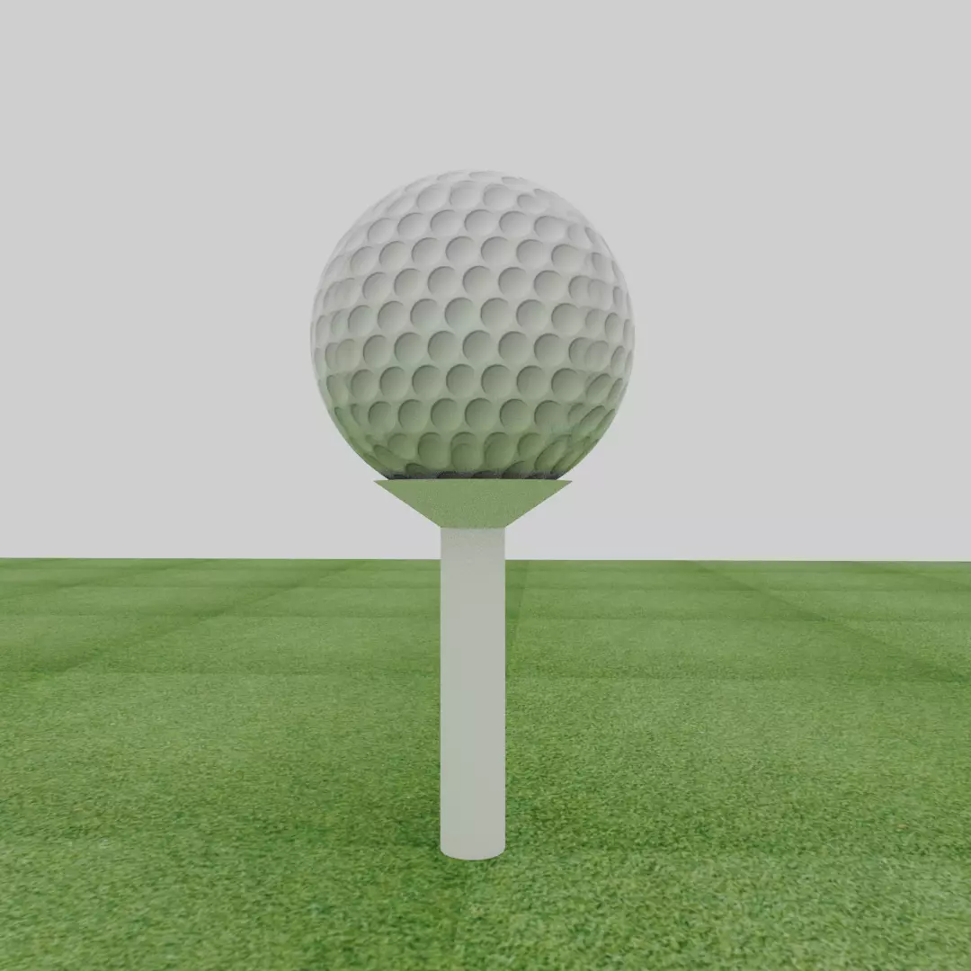 Golf Ball Low-poly 3D model_0