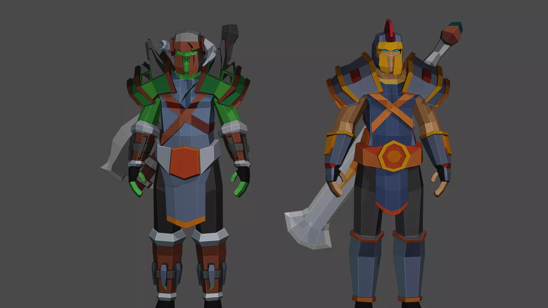 Lowpoly game characters Low-poly 3D model