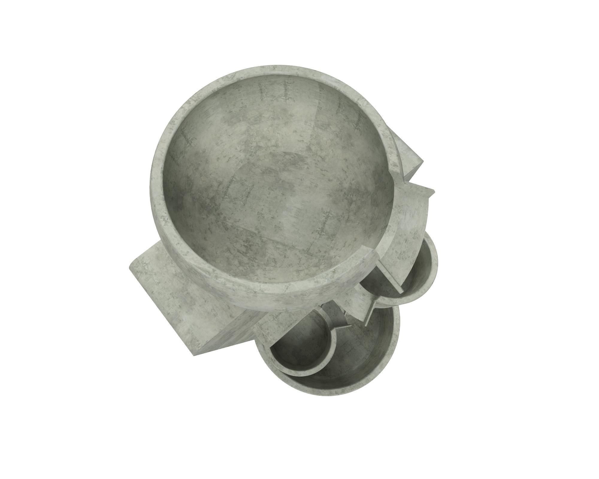 Fountain garden 3D model_4