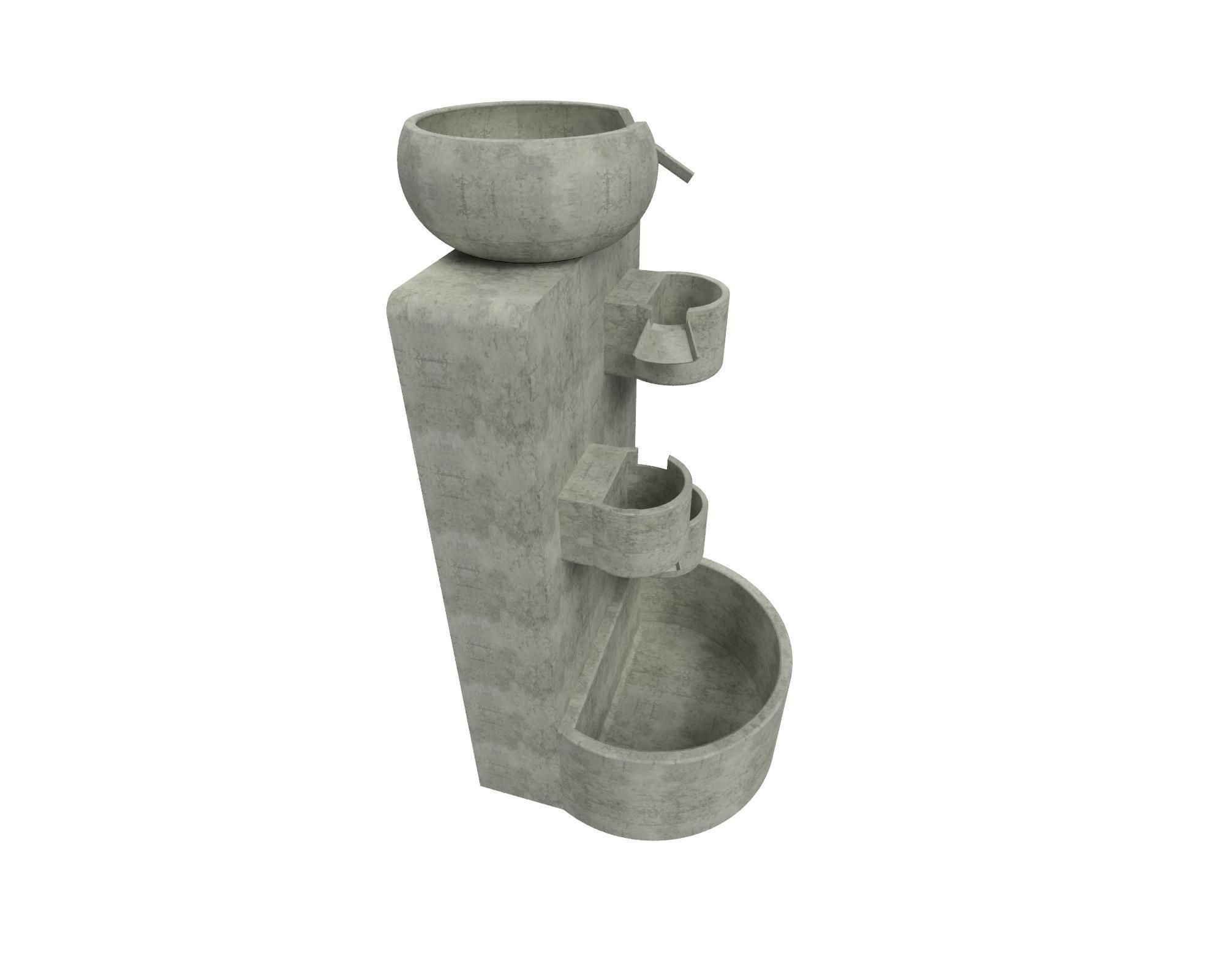 Fountain garden 3D model_5