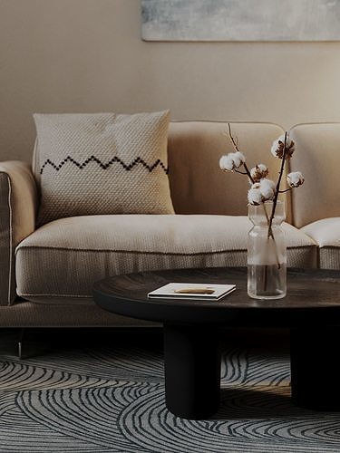 Modern residential interior 04 3D model 7
