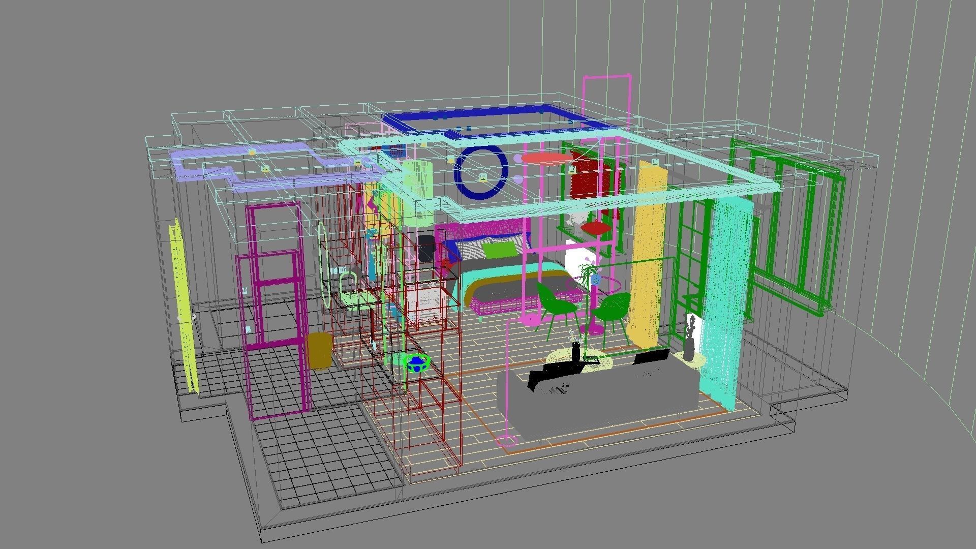 Modern residential interior 04 3D model_48