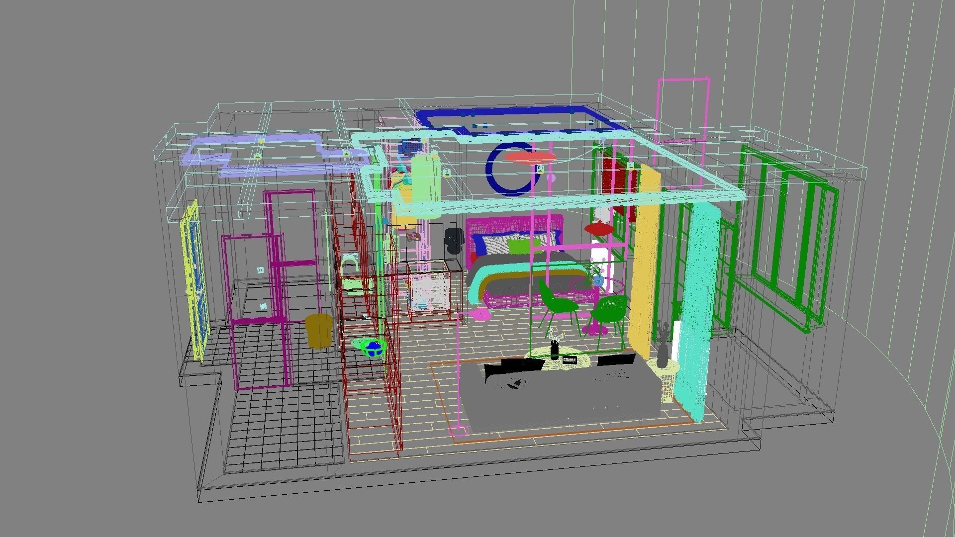 Modern residential interior 04 3D model_47