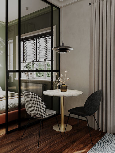 Modern residential interior 04 3D model 5