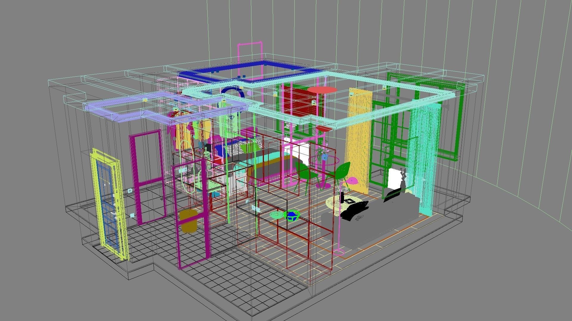Modern residential interior 04 3D model_45