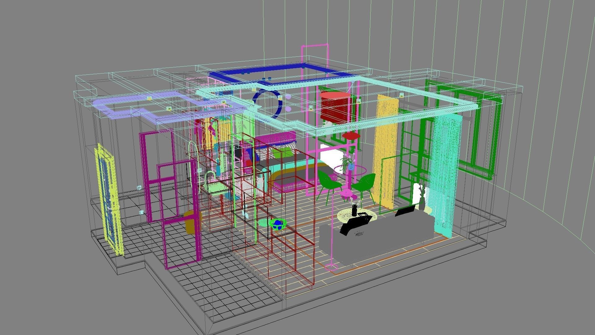 Modern residential interior 04 3D model_49