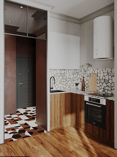 Modern residential interior 04 3D model 6