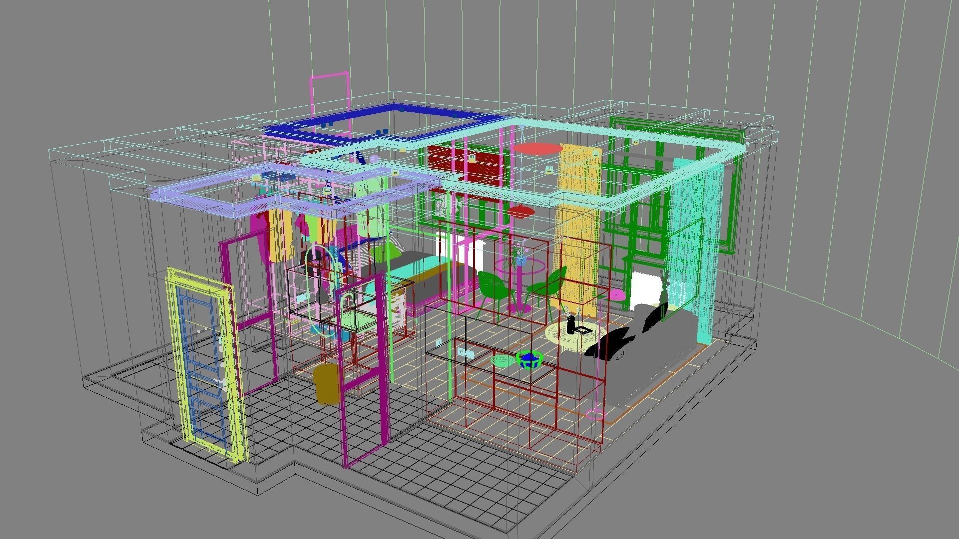 Modern residential interior 04 3D model_44
