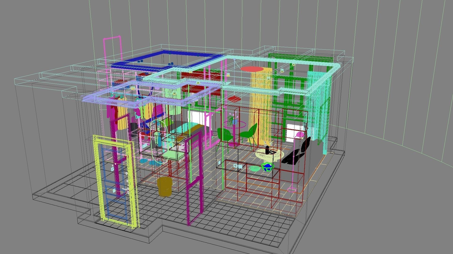 Modern residential interior 04 3D model_46
