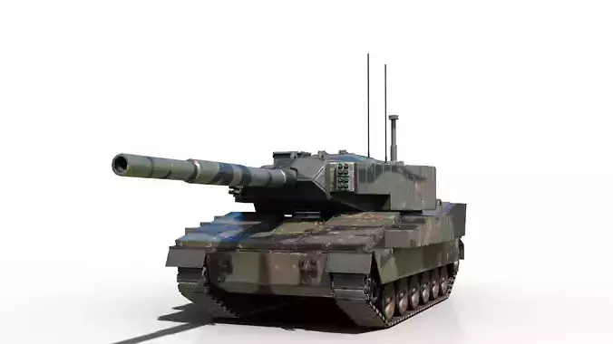 4 coatings of USA ARMY M8 Armored Gun System light tank Low-poly 3D model