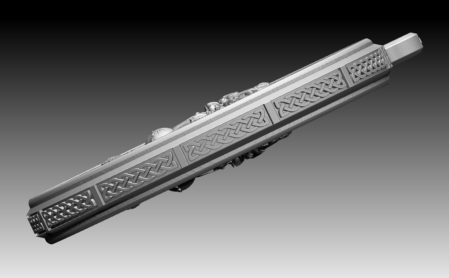 HM Asian Dragon Keychain 001 3D print model_8