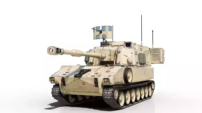 3 coatings of USA ARMY M109A6 Paladin 155mm SP Howitzer