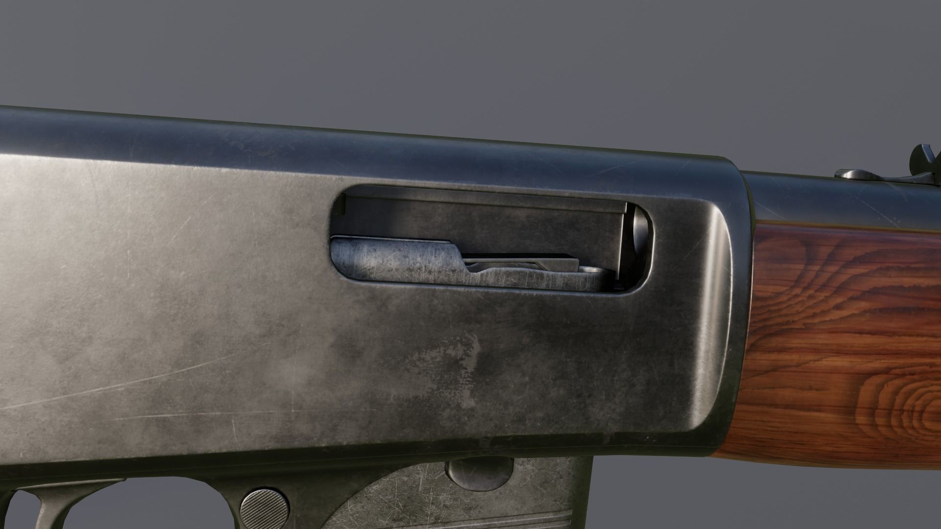 Winchester Model 1907 Low-poly 3D model_6