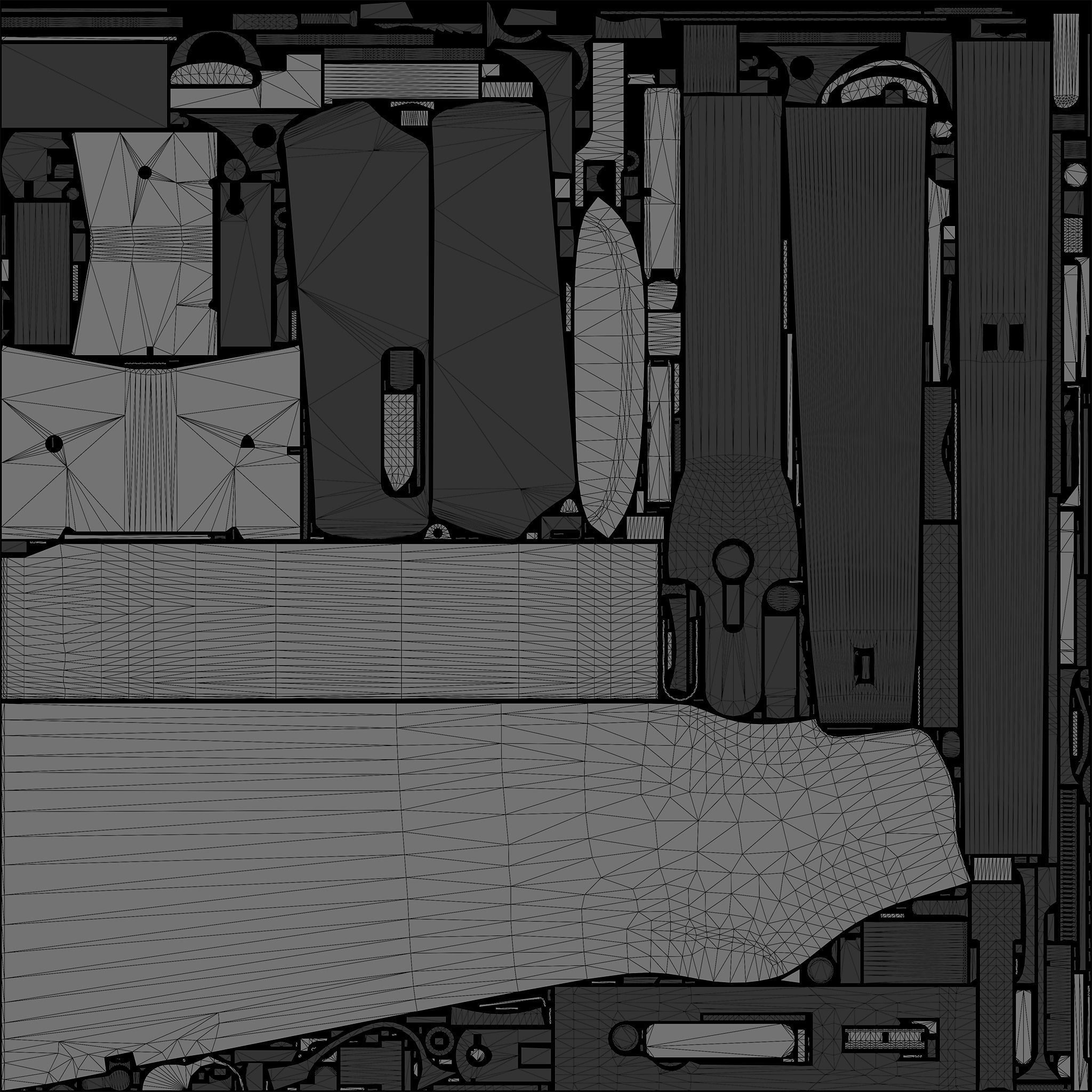 Winchester Model 1907 Low-poly 3D model_24