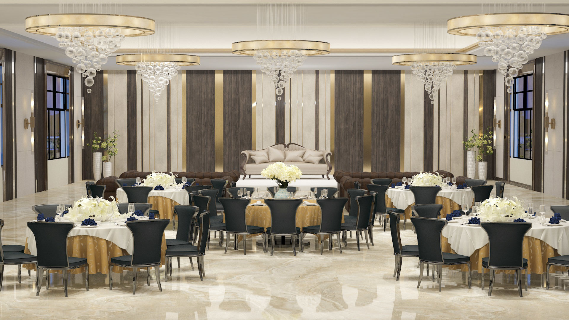 Banquet hall Modern Wedding Hall 3D model | CGTrader