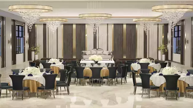 Banquet hall Modern Wedding Hall 3D model