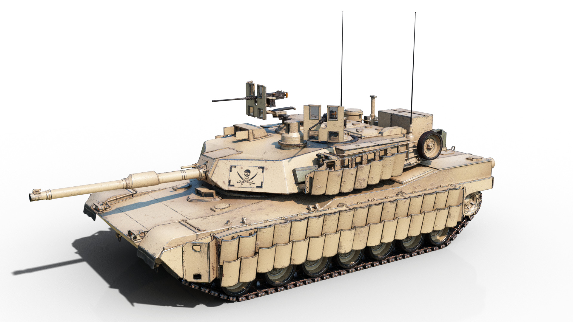 3 coatings of USA ARMY M1A2 SEP V3 Abrams Main Battle Tank Low-poly 3D model_2