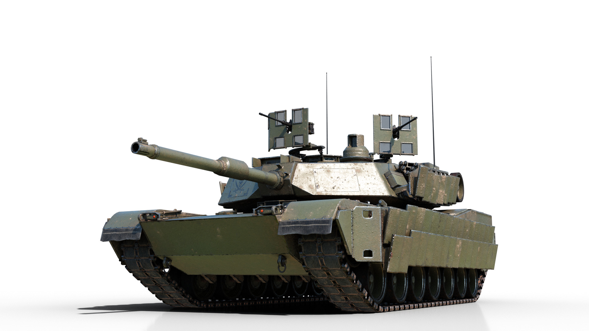 3 coatings of USA ARMY M1A2 SEP V3 Abrams Main Battle Tank Low-poly 3D model_17