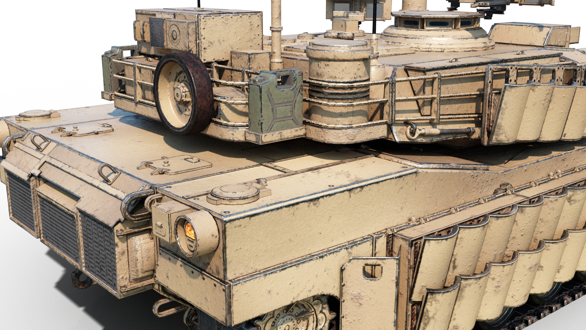 3 coatings of USA ARMY M1A2 SEP V3 Abrams Main Battle Tank Low-poly 3D model_8