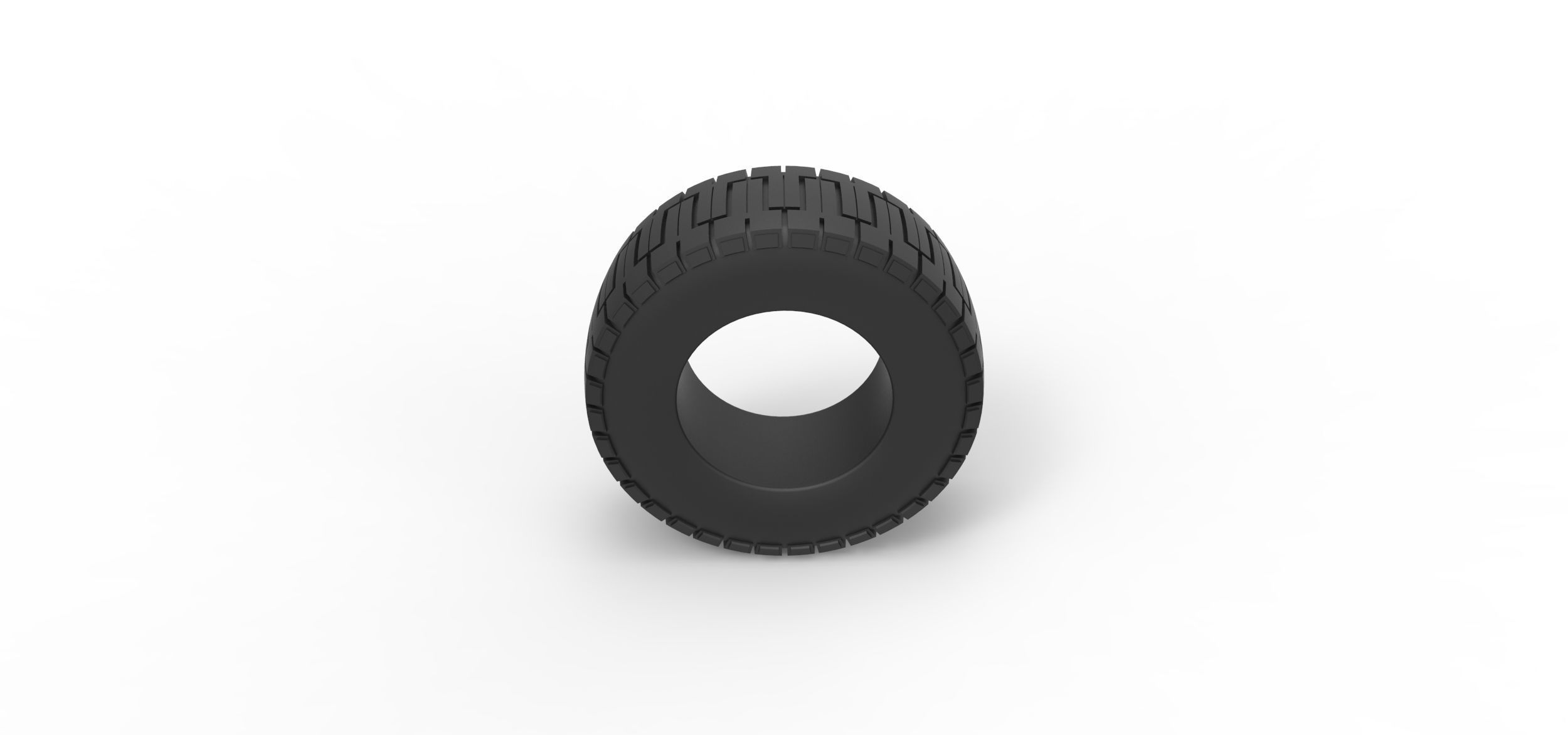 Offroad tire 120 Scale 1 to 25 3D print model_5