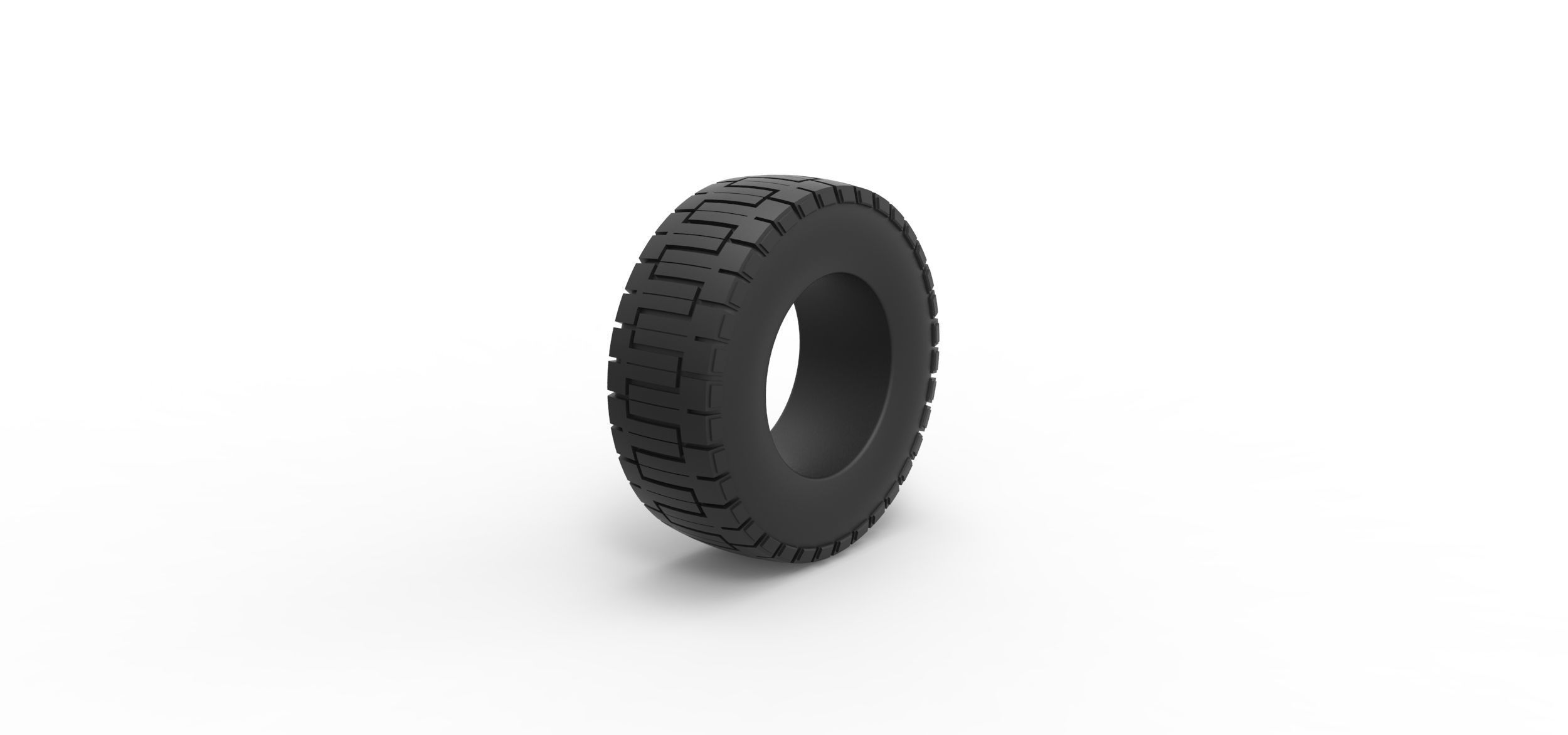 Offroad tire 120 Scale 1 to 25 3D print model_1