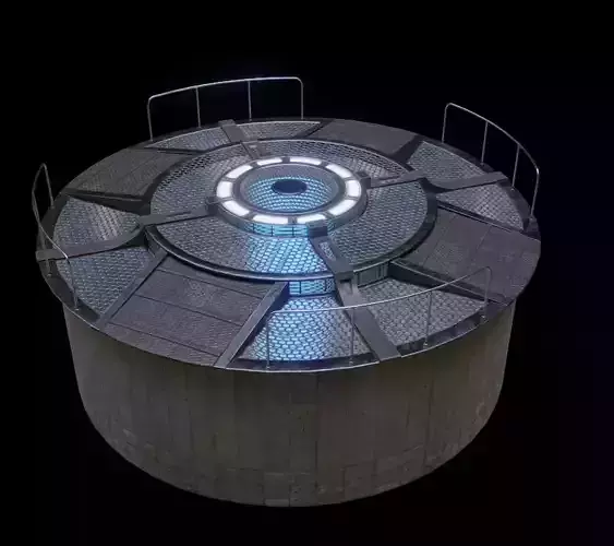 Sci Fi Main Deck Low-poly 3D model