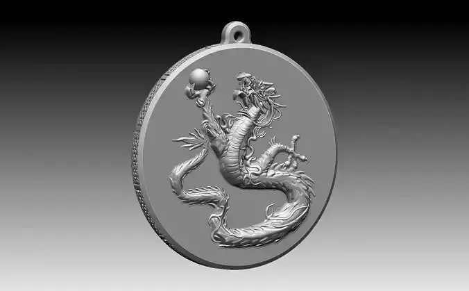 HM Asian Dragon Keychain 002 3D print model HM Asian Dragon Keychain 002 3D print model