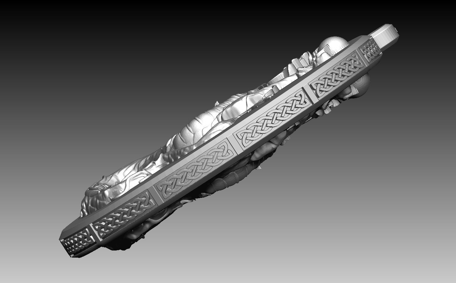 HM Asian Dragon Keychain 002 3D print model_11