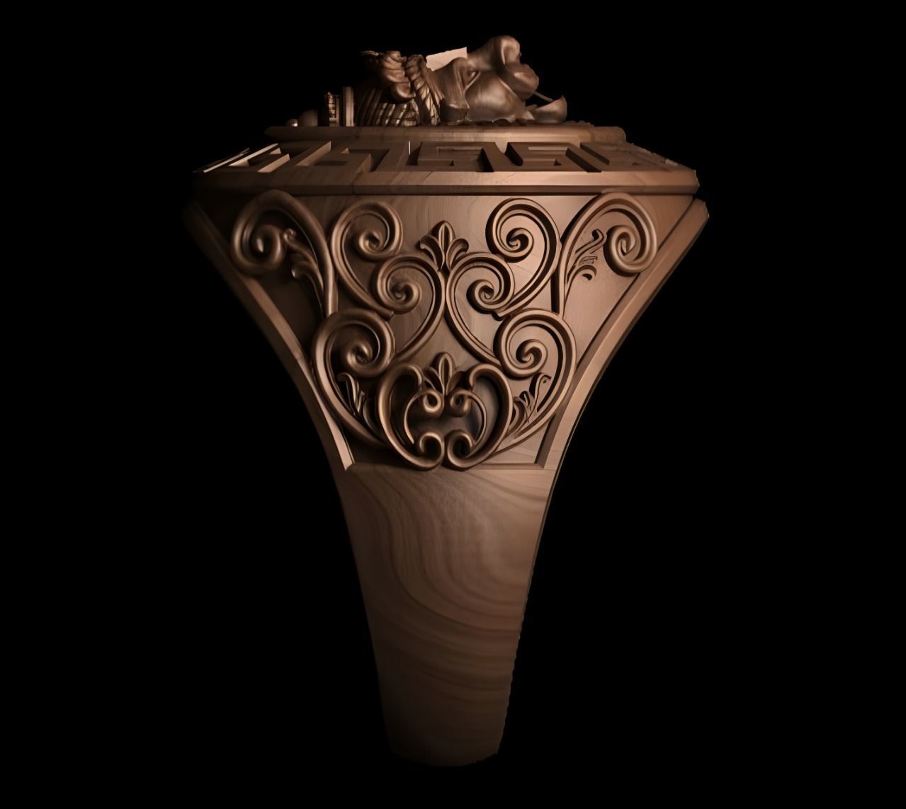 Lion King Face Ring renders details 3dm stl obj mtl ply 3D print model_3