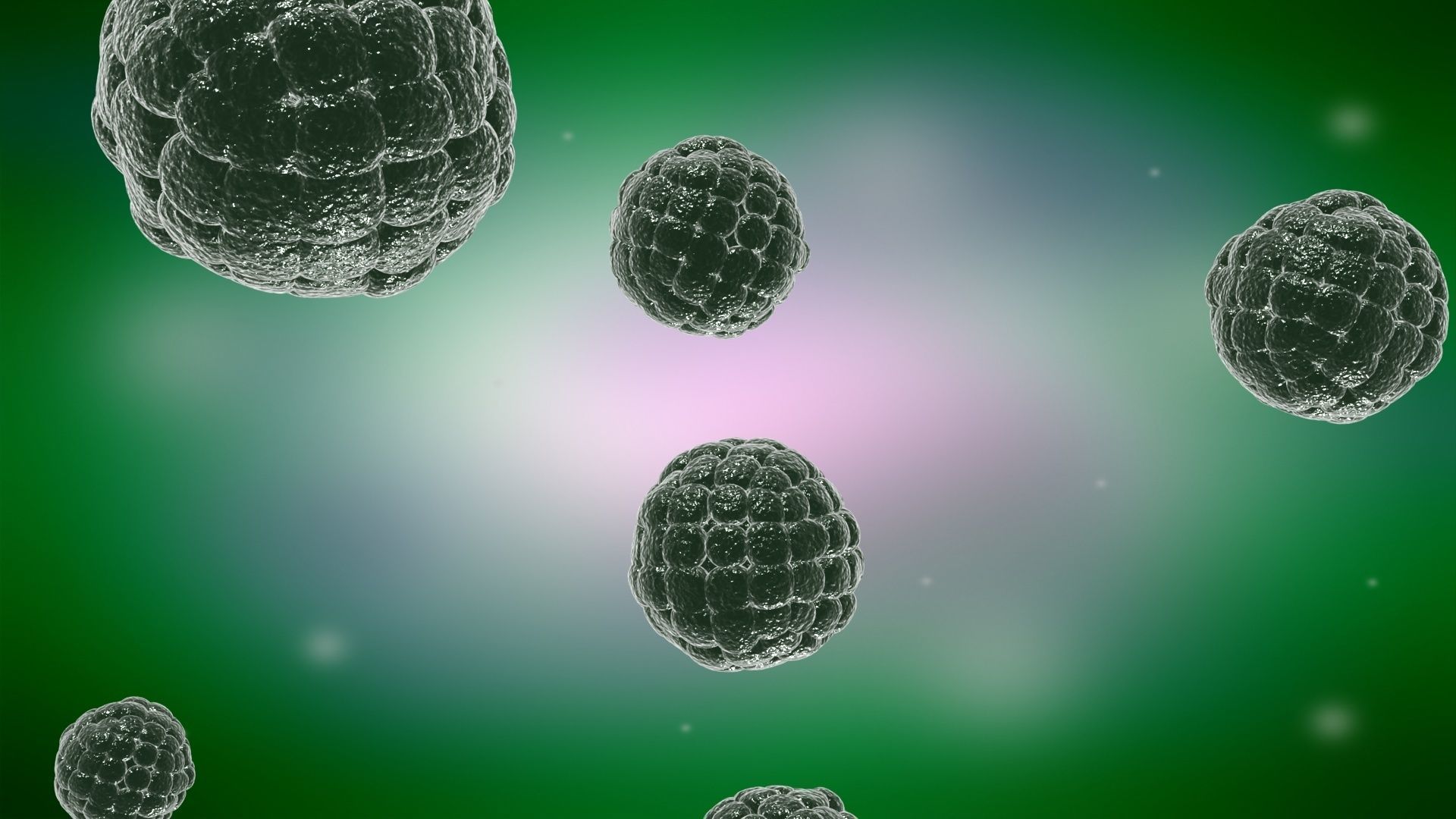 Cancer cell proliferation invasion virus 3D model_1