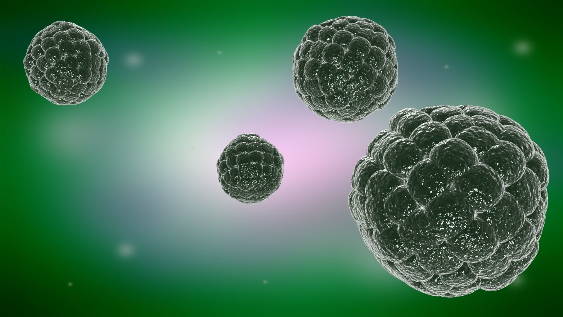 Cancer cell proliferation invasion virus 3D model_2