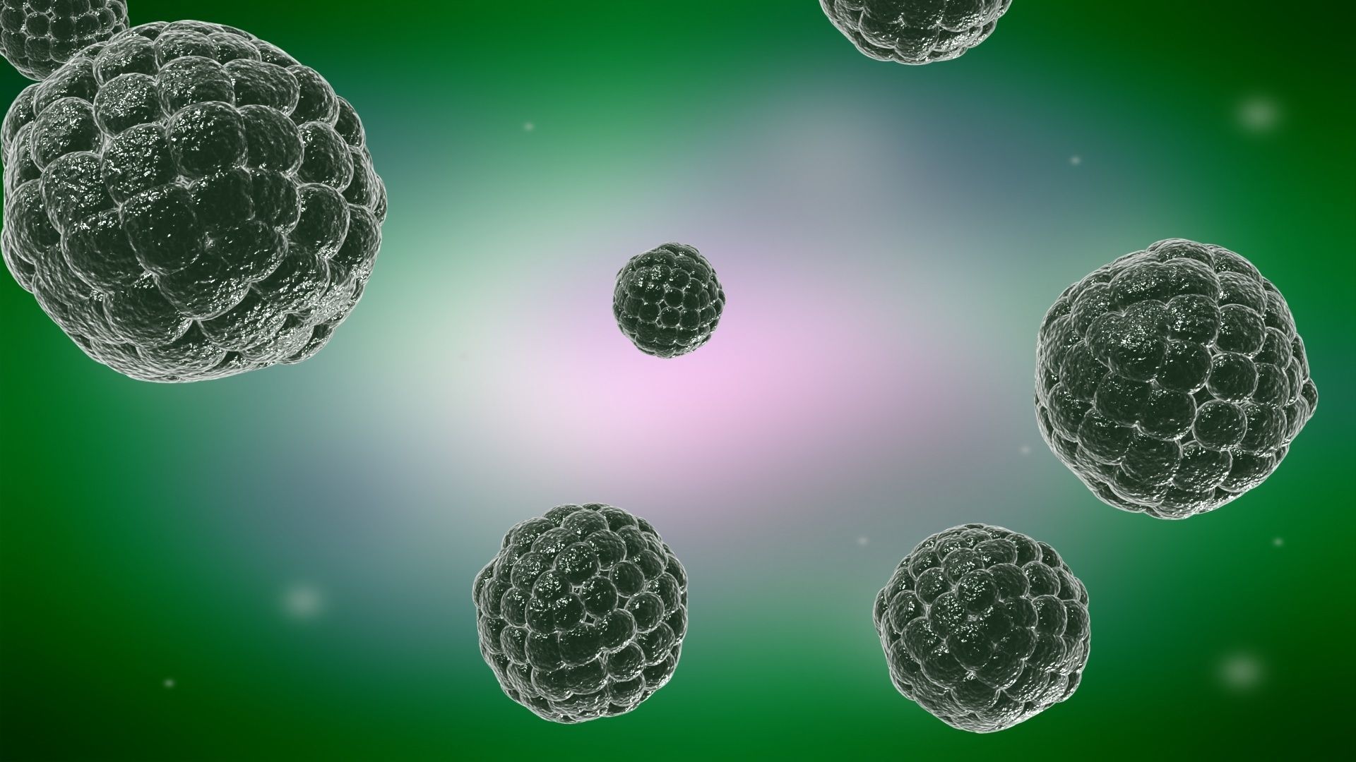 Cancer cell proliferation invasion virus 3D model_3