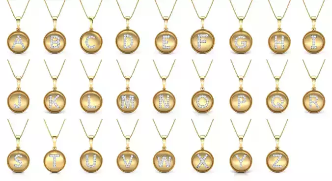 Alphabet -A to Z- Beautiful Wedding Pendant