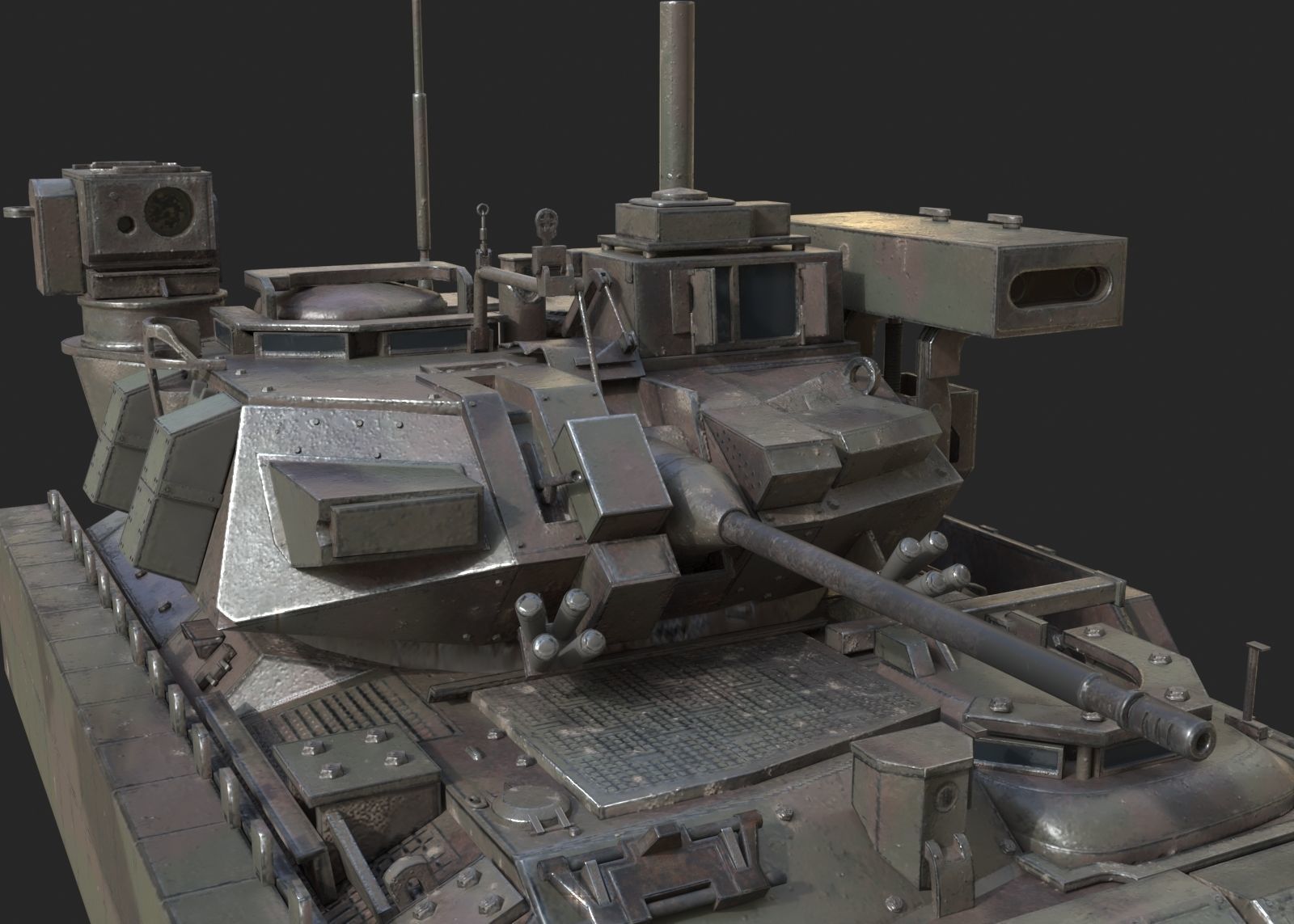 3 coatings of USA M2A3 M2 Bradley Infantry Fighting Vehicle Low-poly 3D model_5