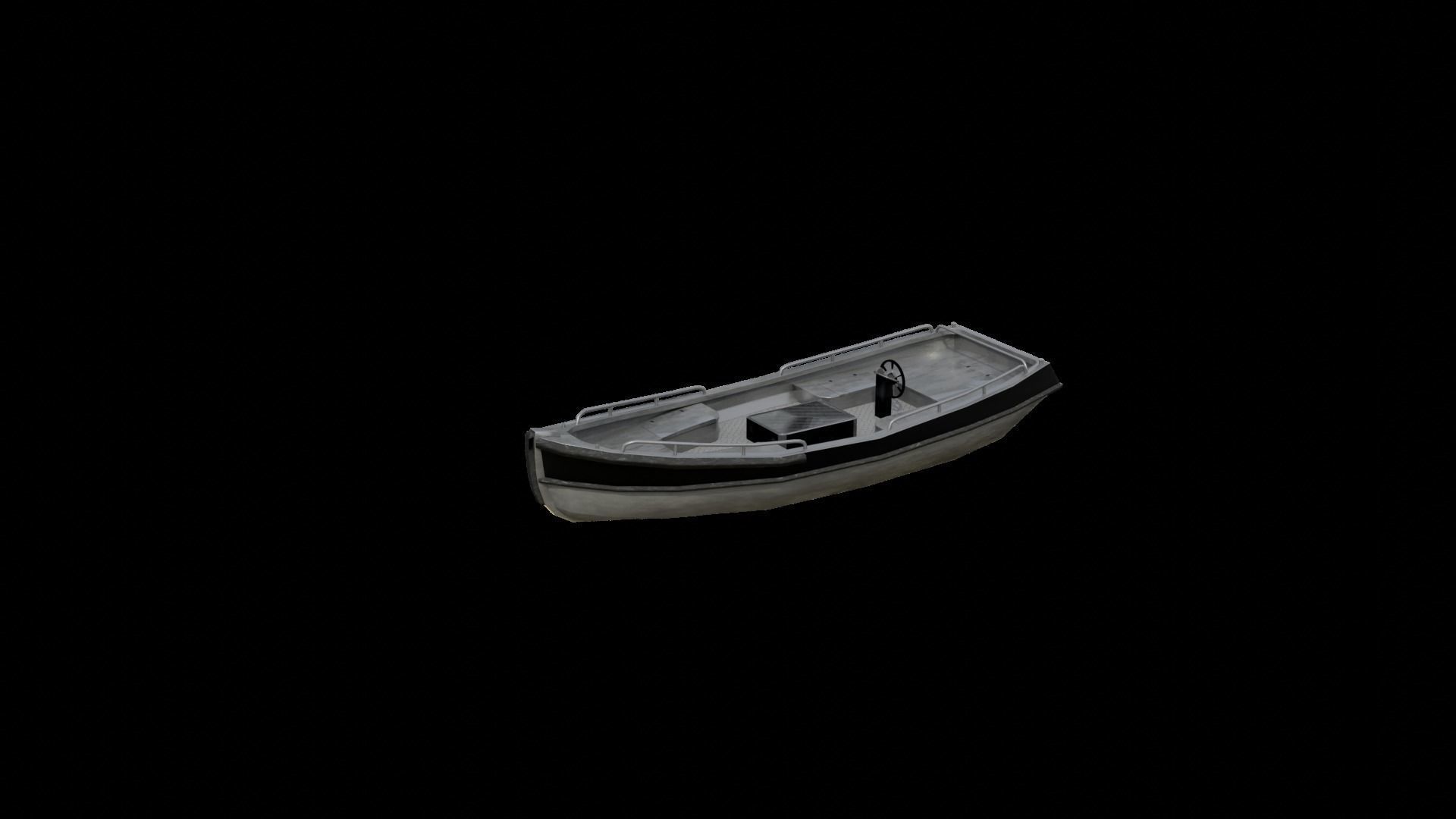 Low Poly Boat 3D model_1
