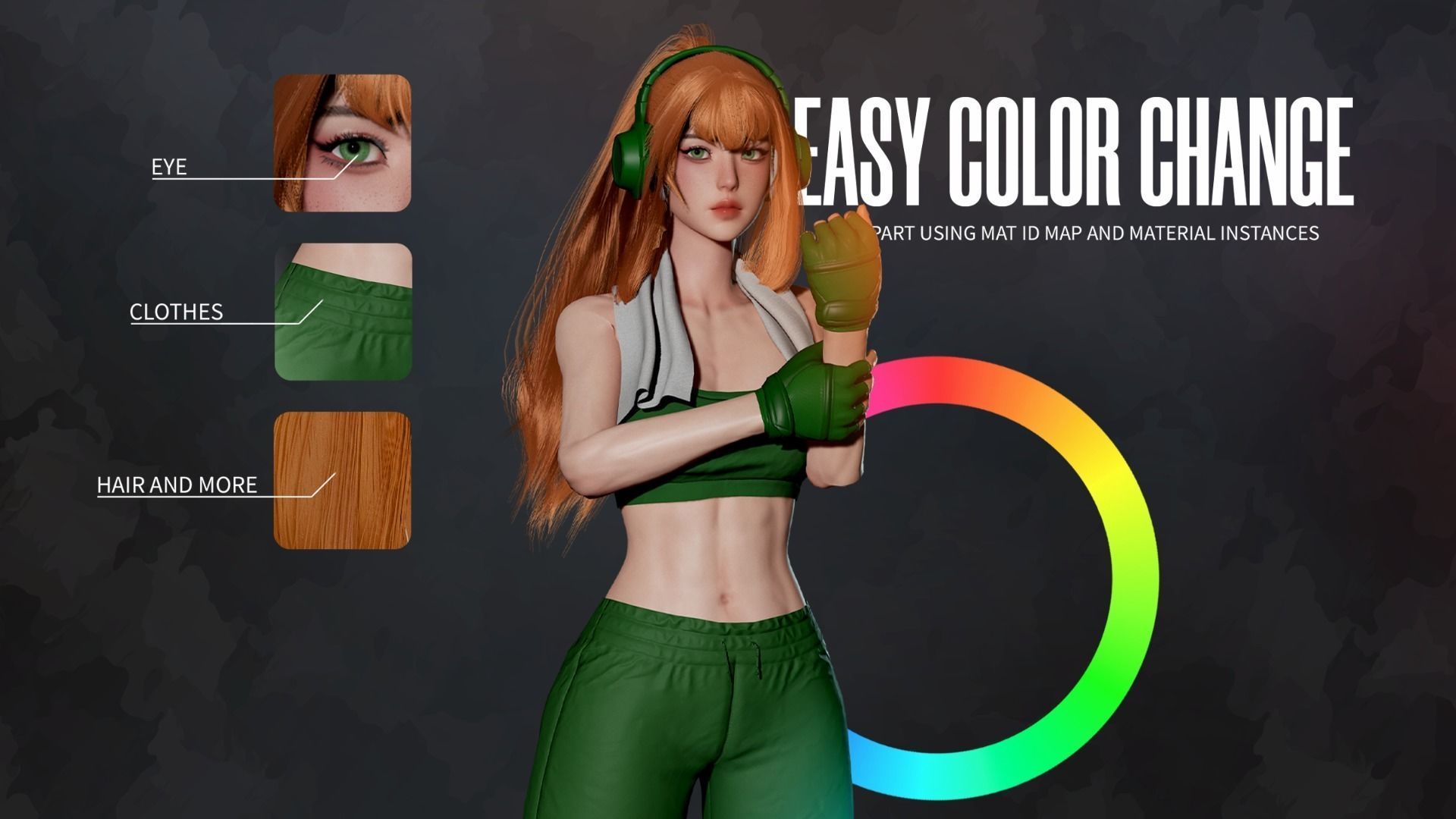Gym Bundle Boys and Girls - Game Ready 3D Model Collection_16