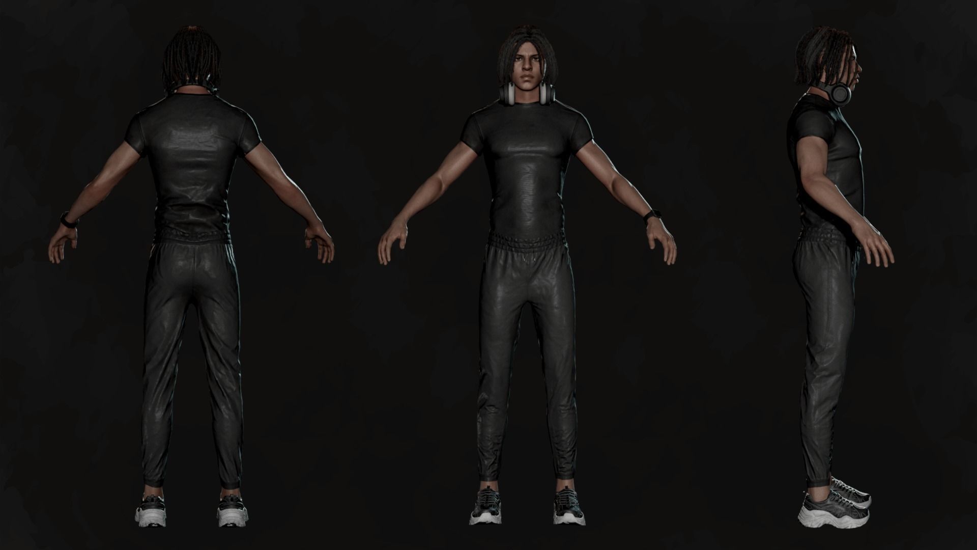 Gym Bundle Boys and Girls - Game Ready 3D Model Collection_33