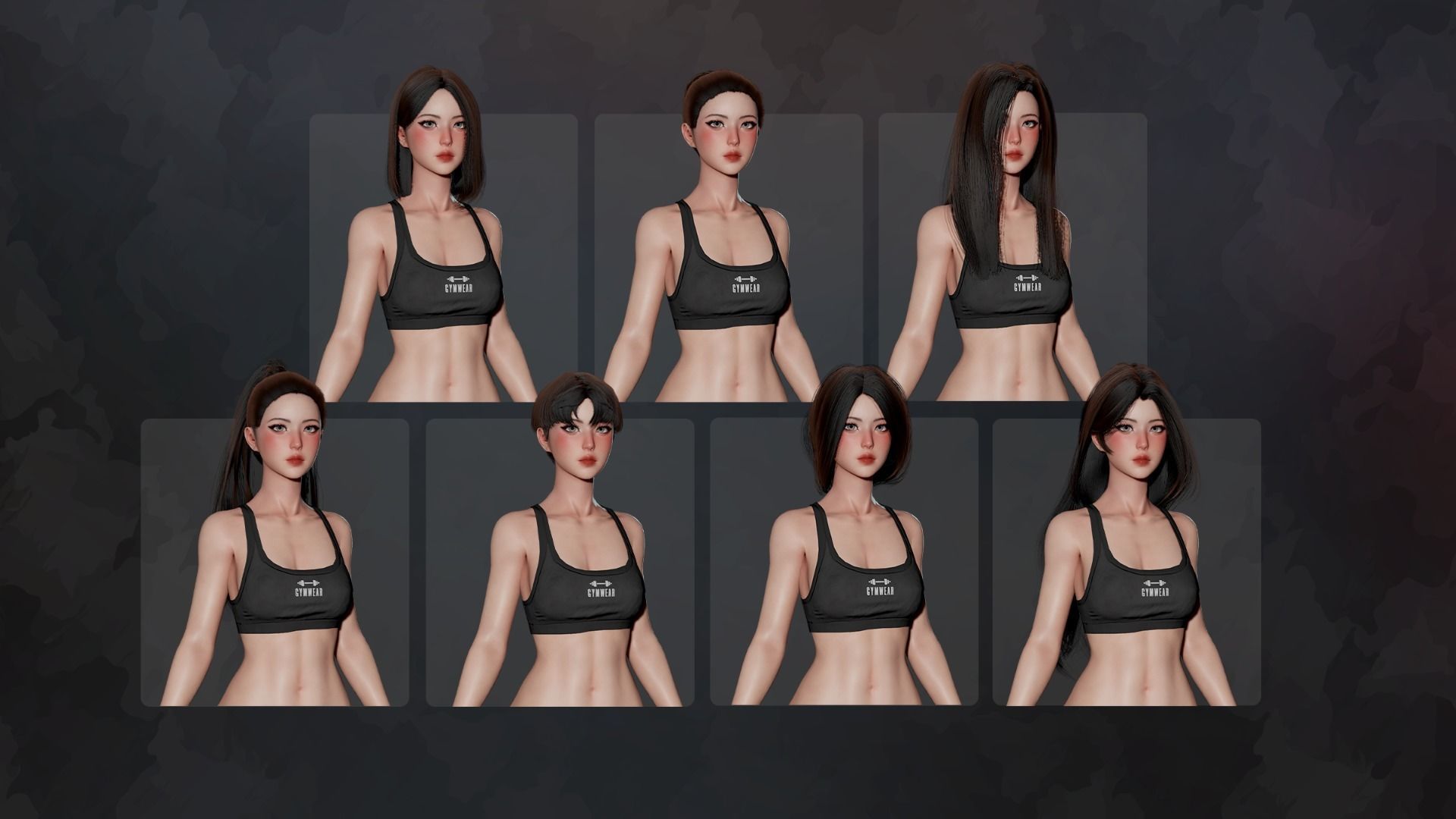 Gym Bundle Boys and Girls - Game Ready 3D Model Collection_23