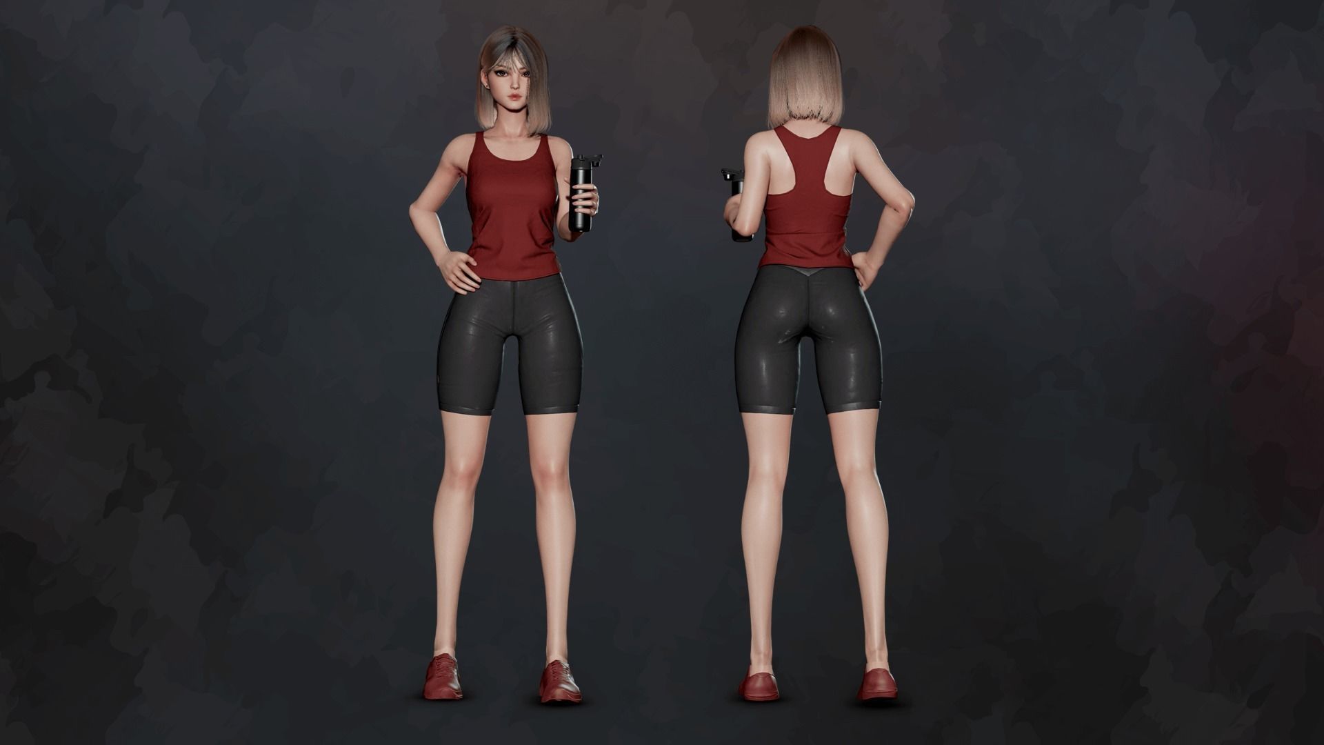 Gym Bundle Boys and Girls - Game Ready 3D Model Collection_14