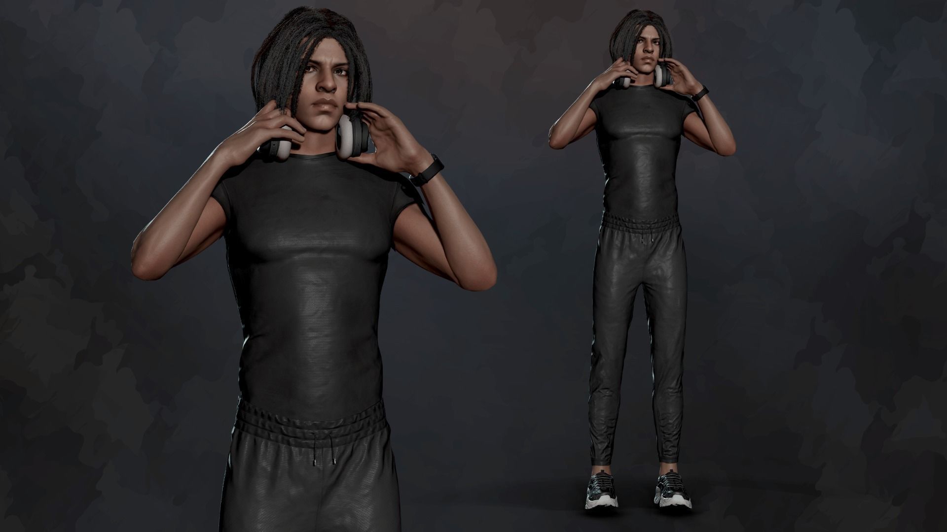 Gym Bundle Boys and Girls - Game Ready 3D Model Collection_9