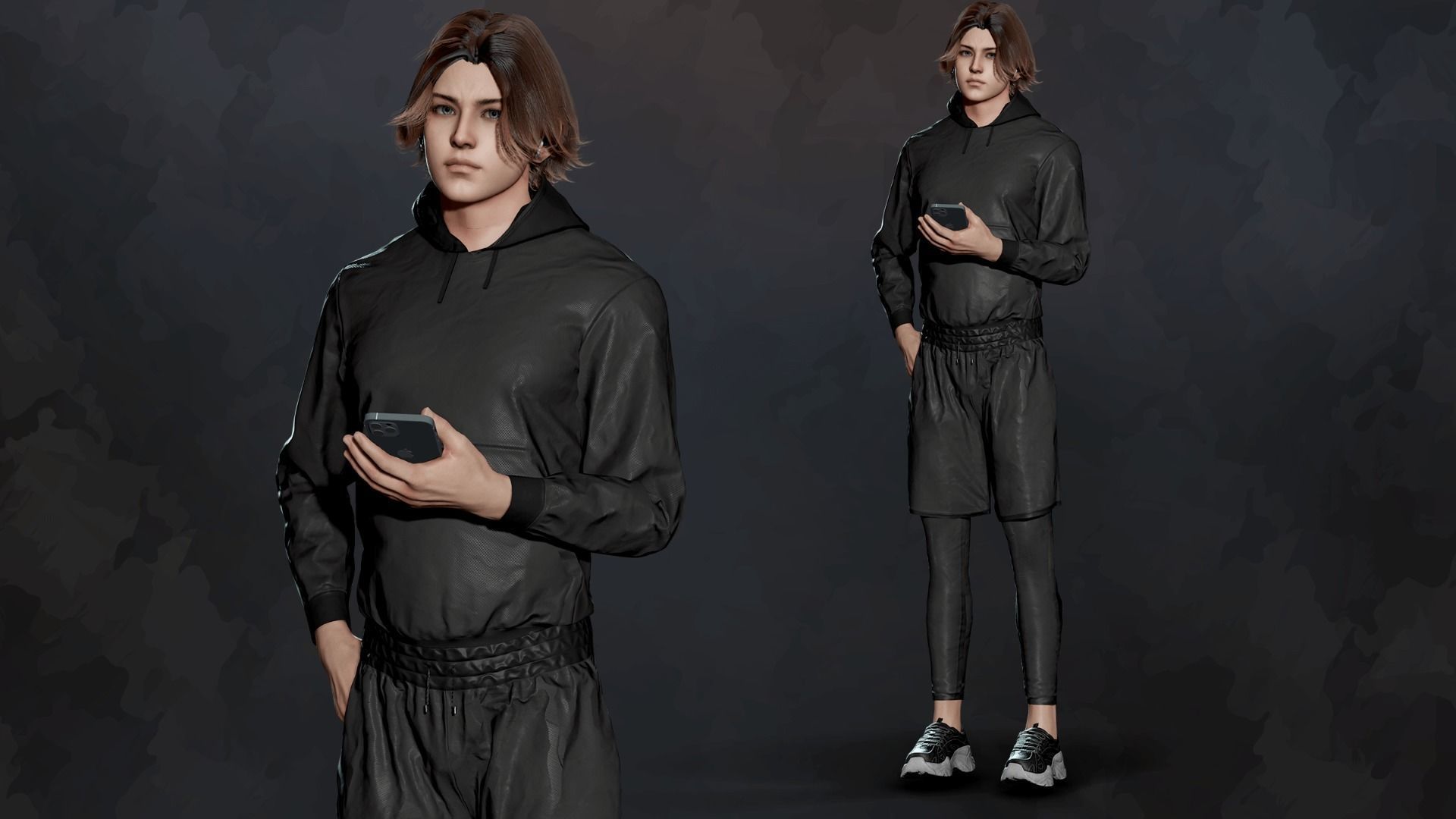 Gym Bundle Boys and Girls - Game Ready 3D Model Collection_11