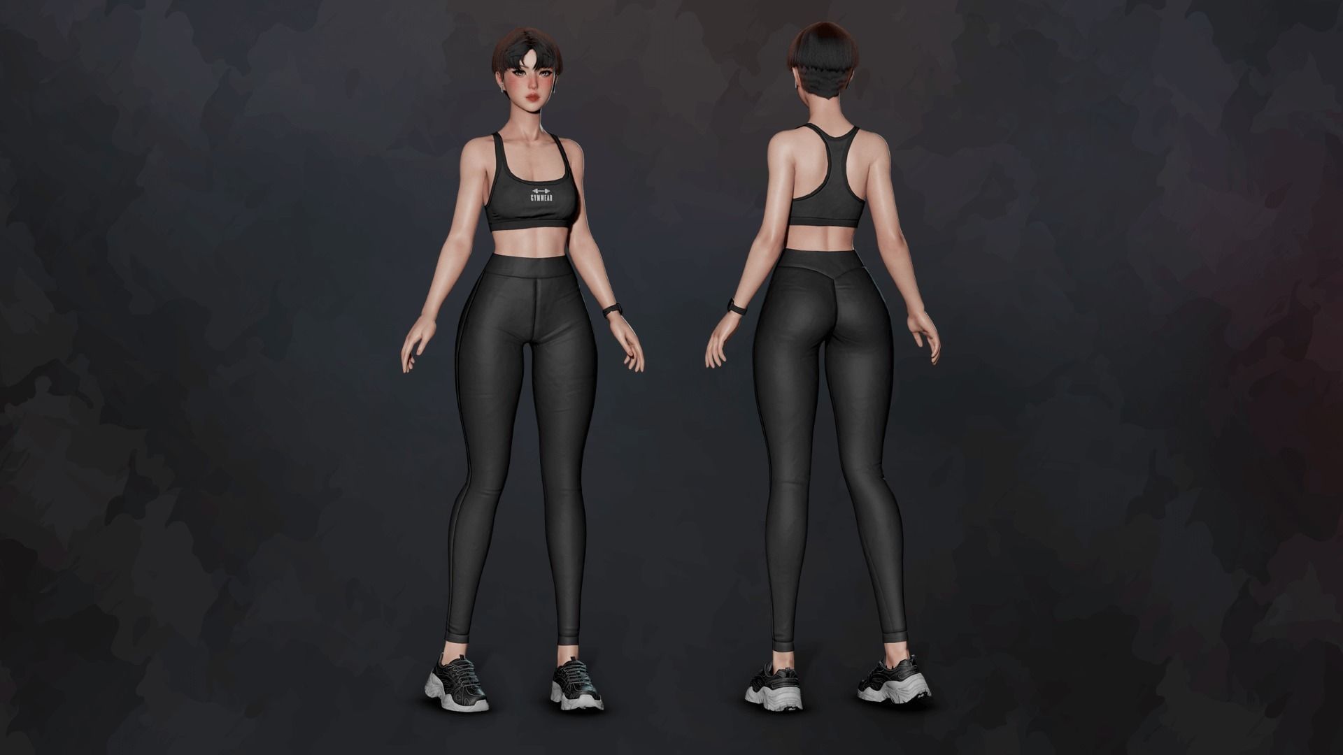 Gym Bundle Boys and Girls - Game Ready 3D Model Collection_15